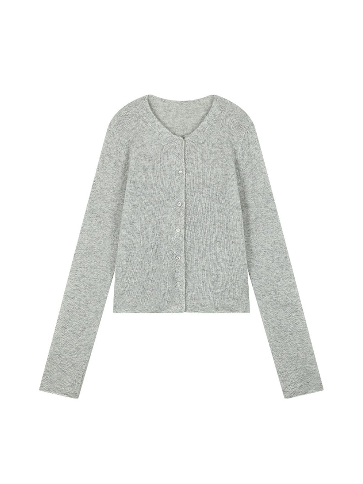 75%Cashmere and 25%Silk Crew-neck Cardigans 52357U - 图片 6