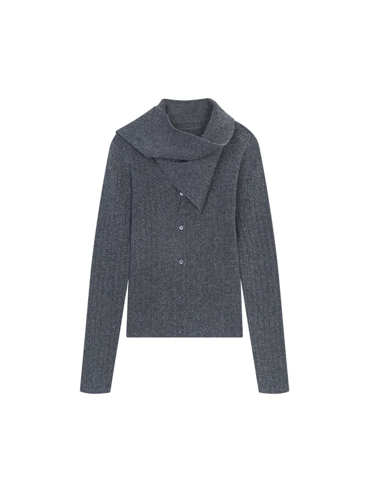 5% Cashmere, 95%Wool Scarf Cardigan knitwear 54MB57977 - 图片 6