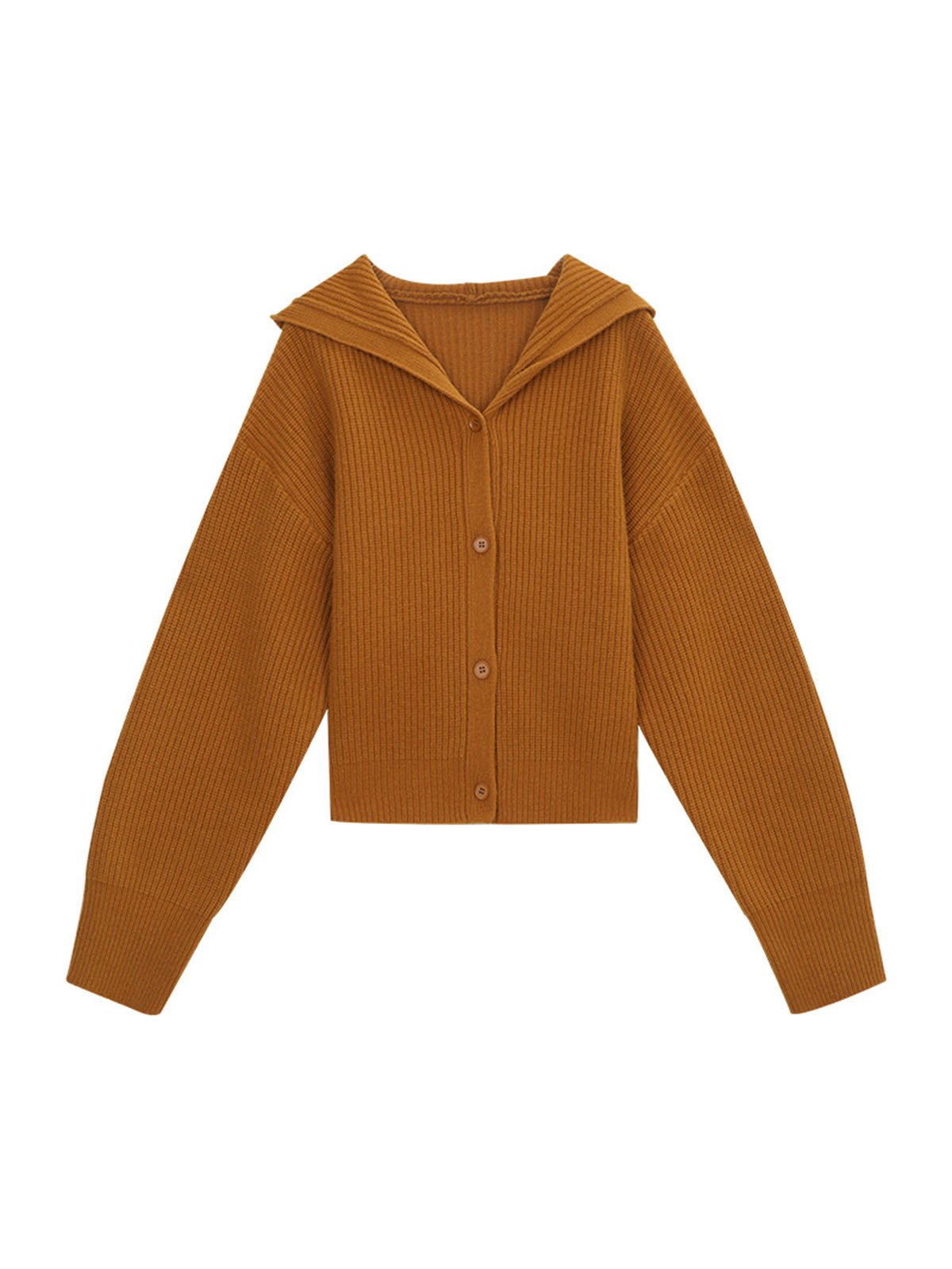 Loose Hooded Sweater for Women Skin-friendly Woolen Coat 57267