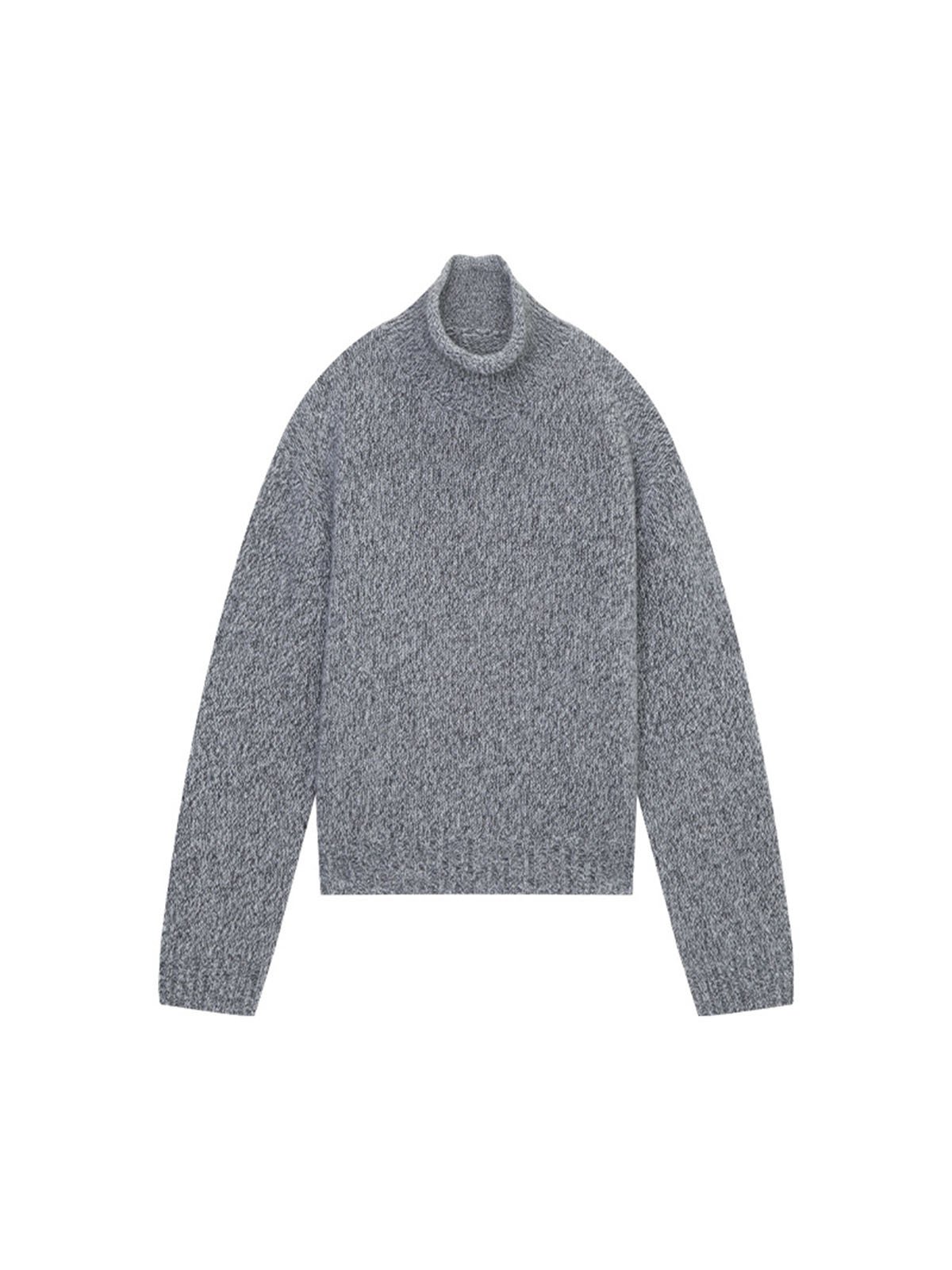 Wool and Tencel Turtleneck Warm Sweater 54ME57855 - 图片 8