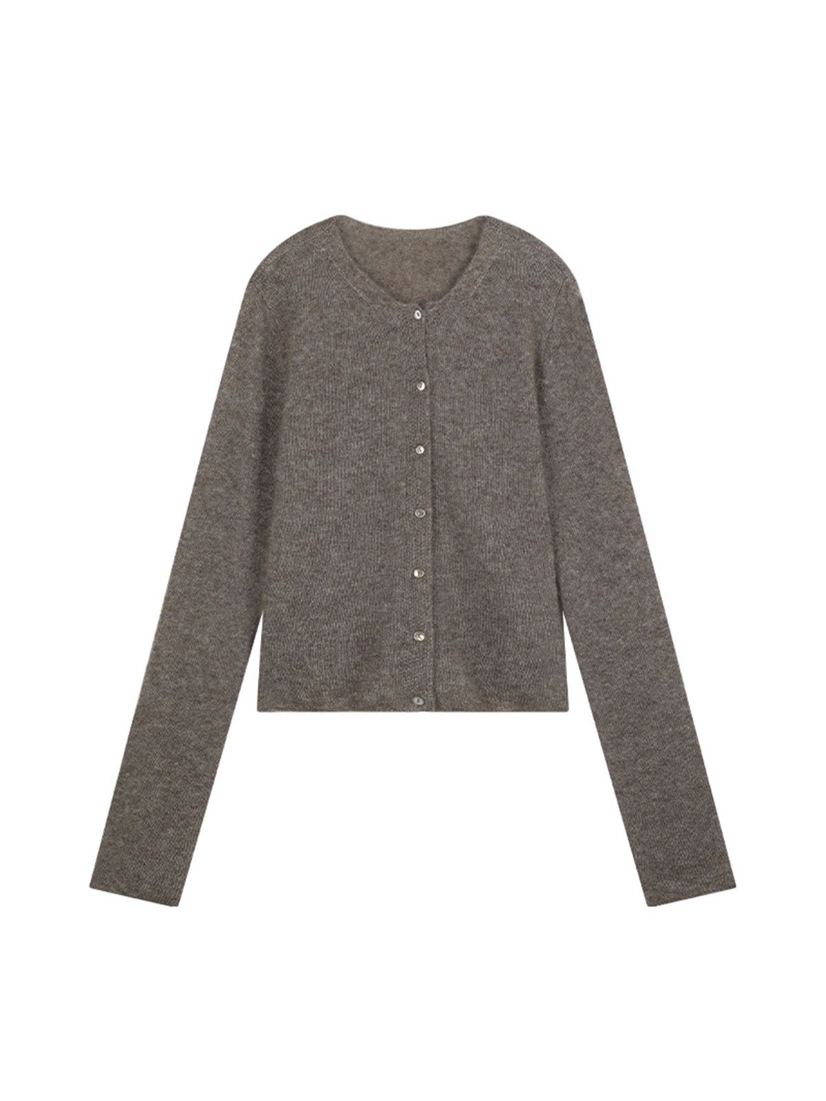 75%Cashmere and 25%Silk Crew-neck Cardigans 52357U - 图片 7