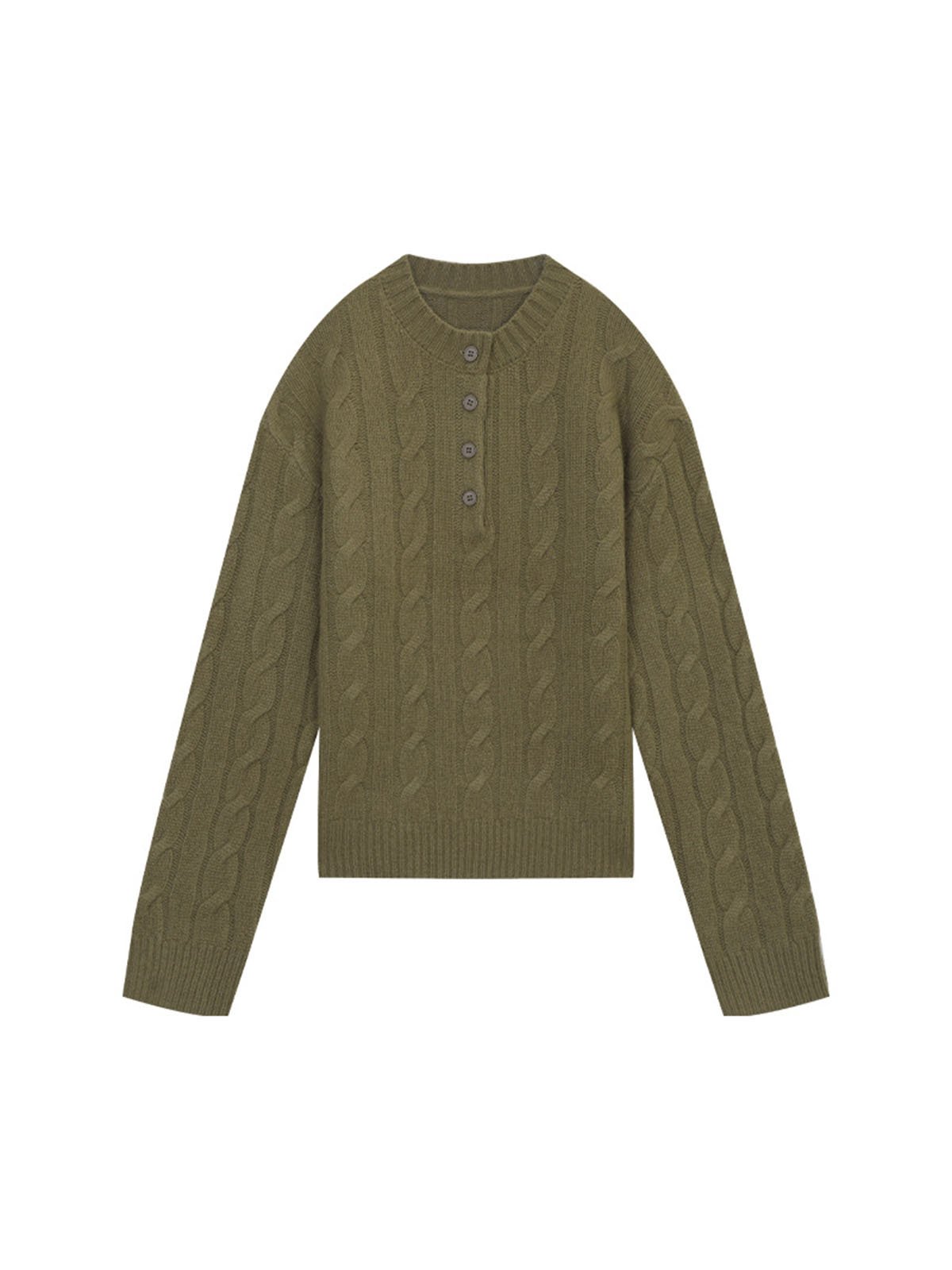 Classic Round-neck Australian Wool Sweater for Women 57863 - 图片 5