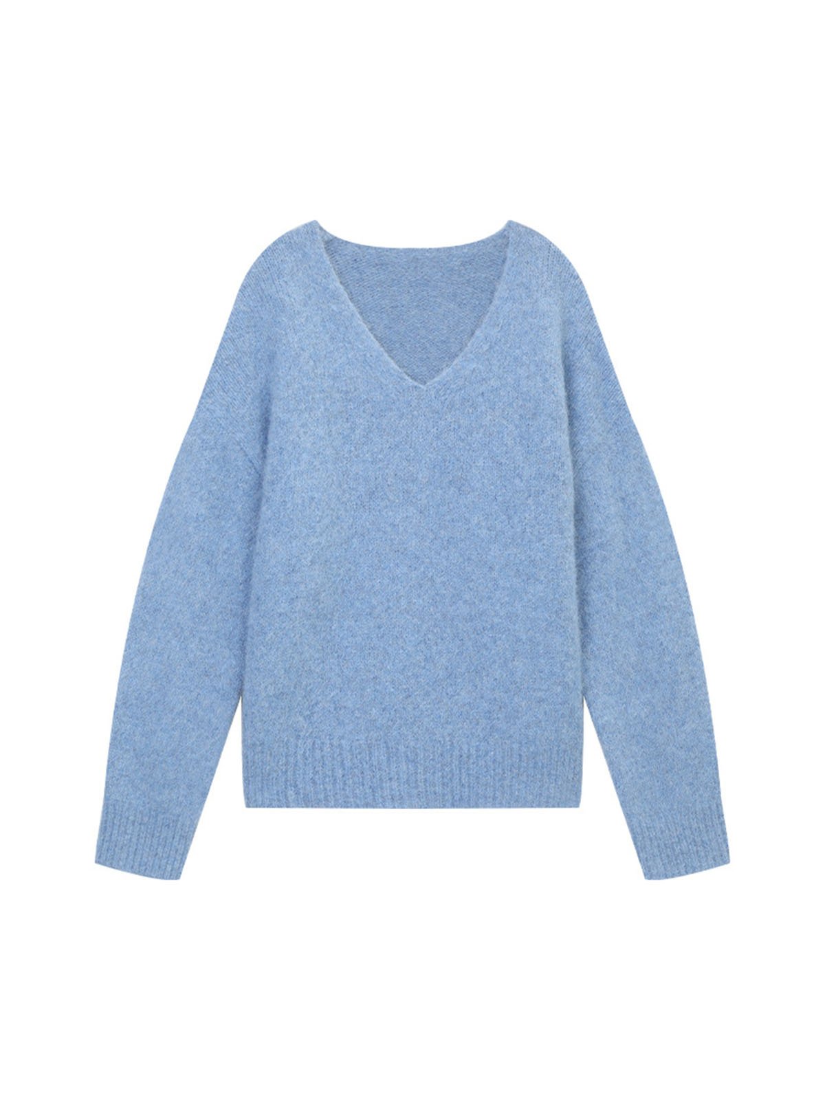Alpaca Wool Simple Solid-color Knitted Sweater 57822 - 图片 8