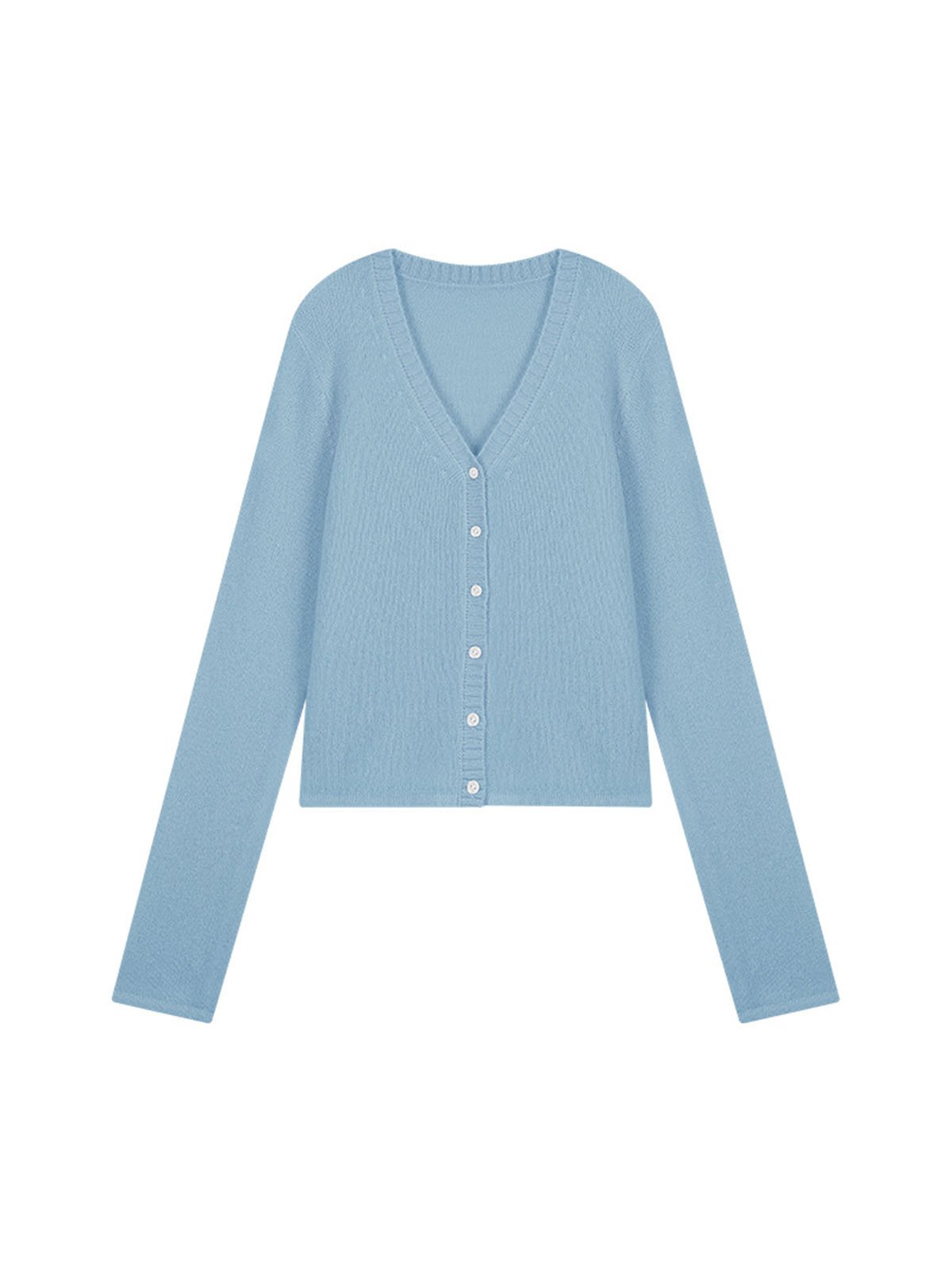 95%Wool and 5%Cashmere Short Cardigans Top 51836U - 图片 9