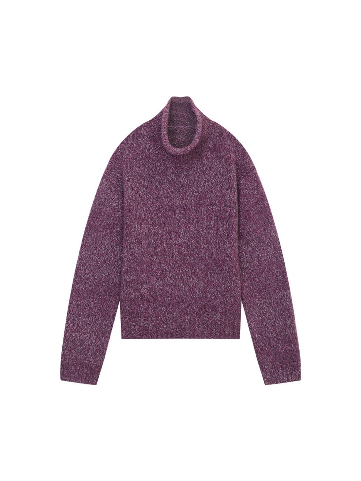 Wool and Tencel Turtleneck Warm Sweater 54ME57855 - 图片 5