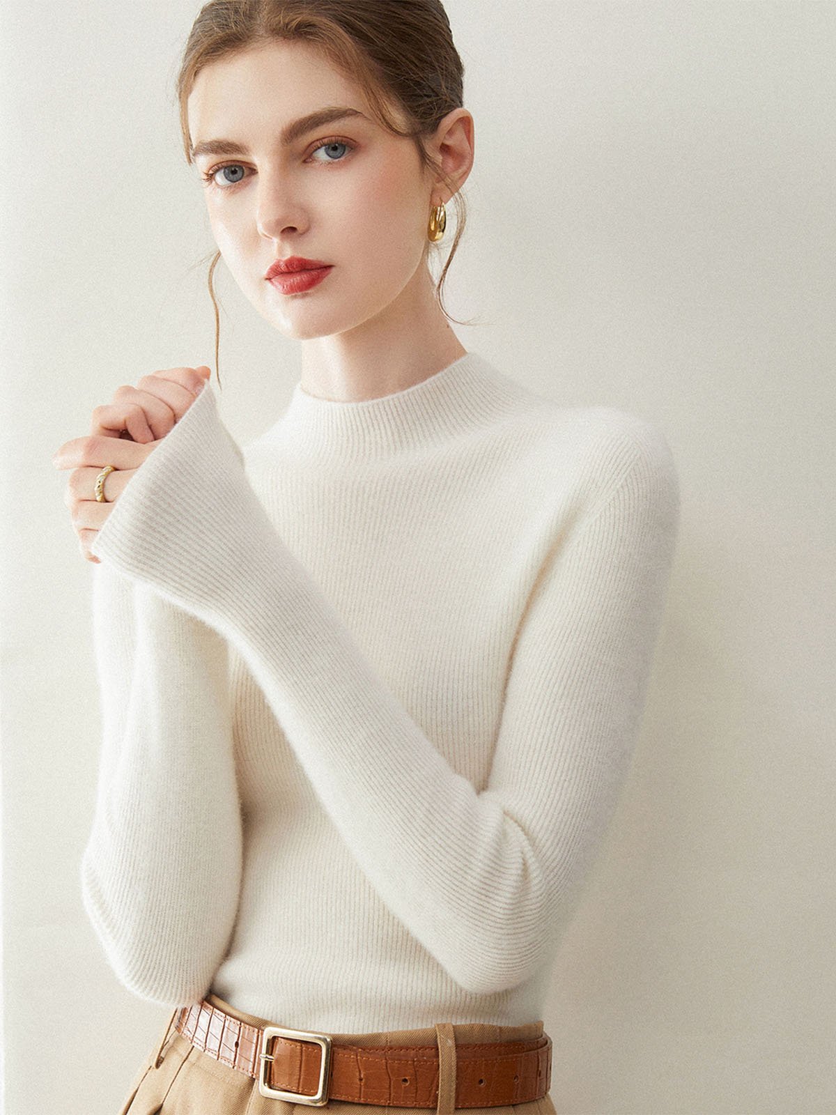 CONSINEE 100% Cashmere Turtleneck Knitwear - 图片 5