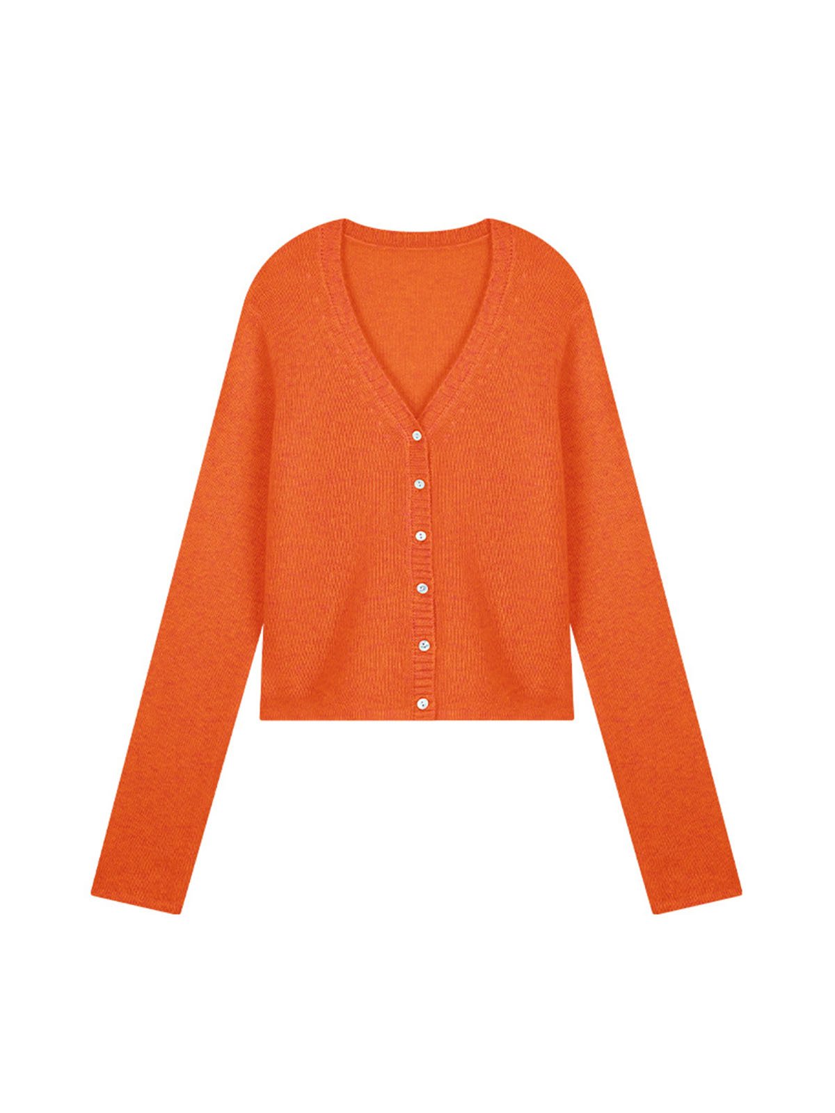 95%Wool and 5%Cashmere Short Cardigans Top 51836U - 图片 5