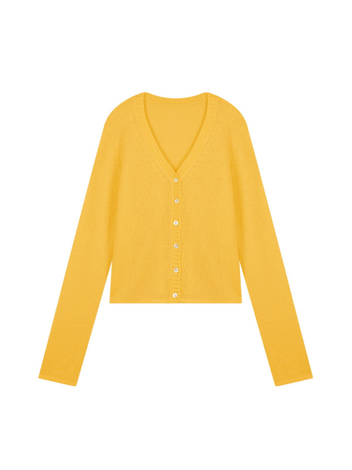 95%Wool and 5%Cashmere Short Cardigans Top 51836U - 图片 8