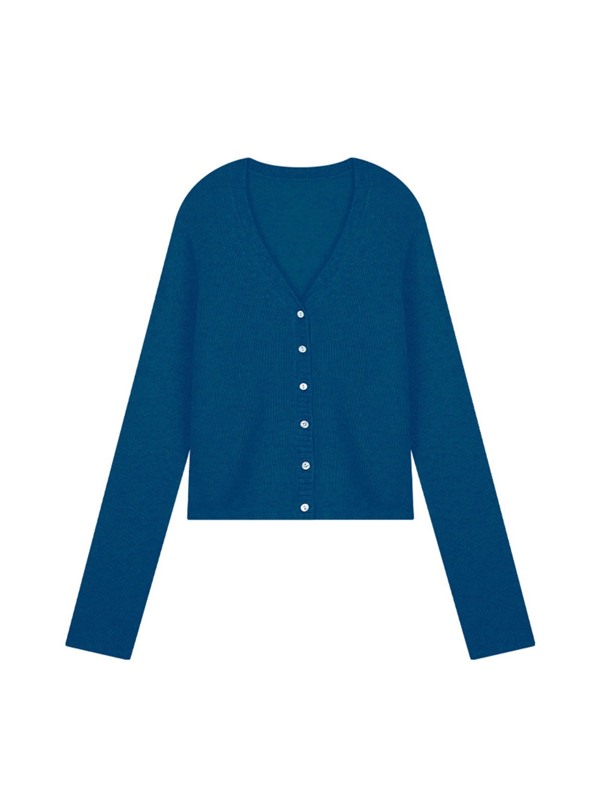 95%Wool and 5%Cashmere Short Cardigans Top 51836U - 图片 3