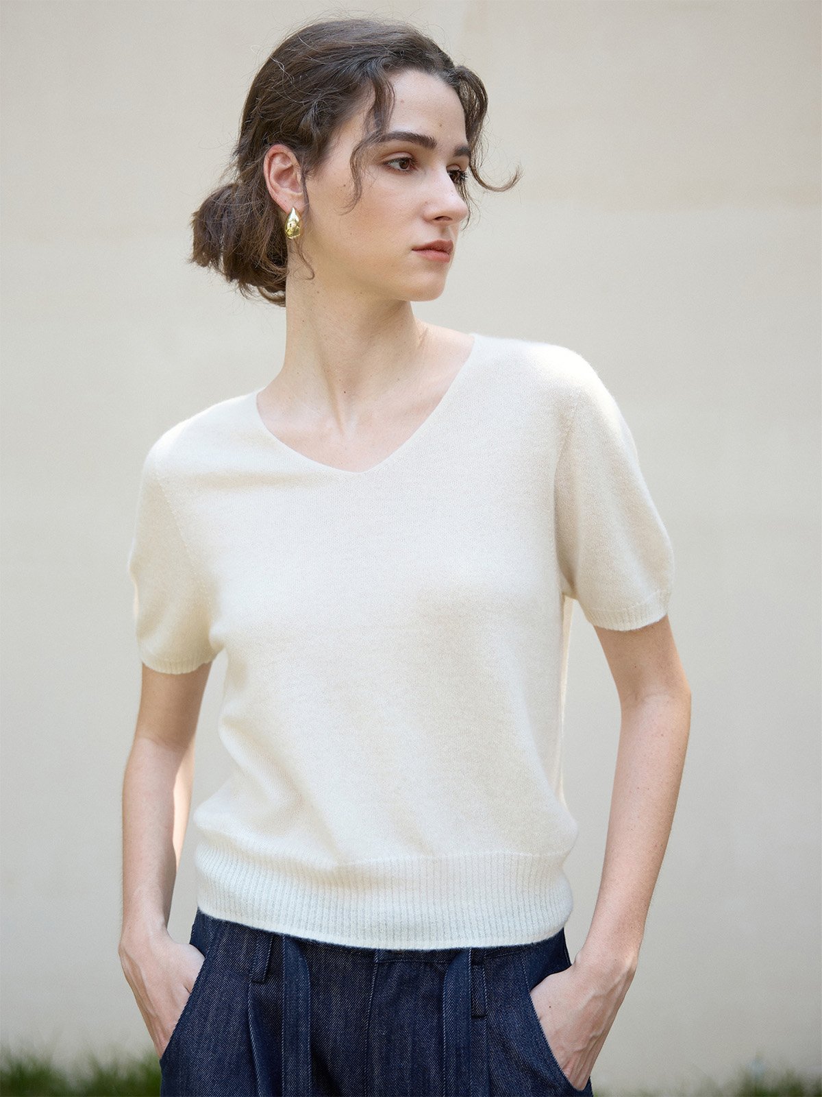 Cashmere and Silk T-shirt in Summer - 图片 2