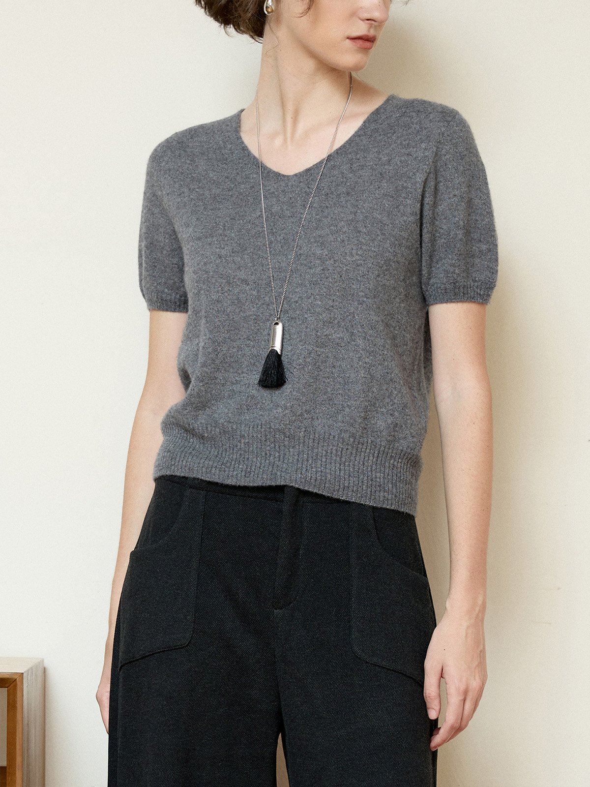 Cashmere and Silk T-shirt in Summer - 图片 4