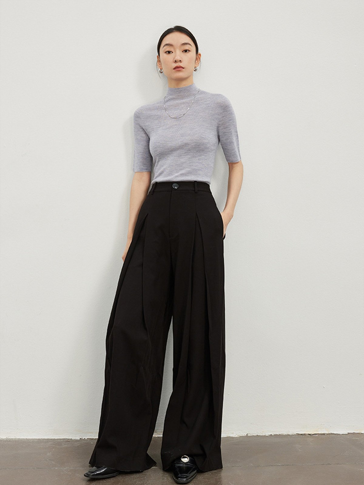 100% Merino Wool Short Sleeve T-shirt - 图片 3