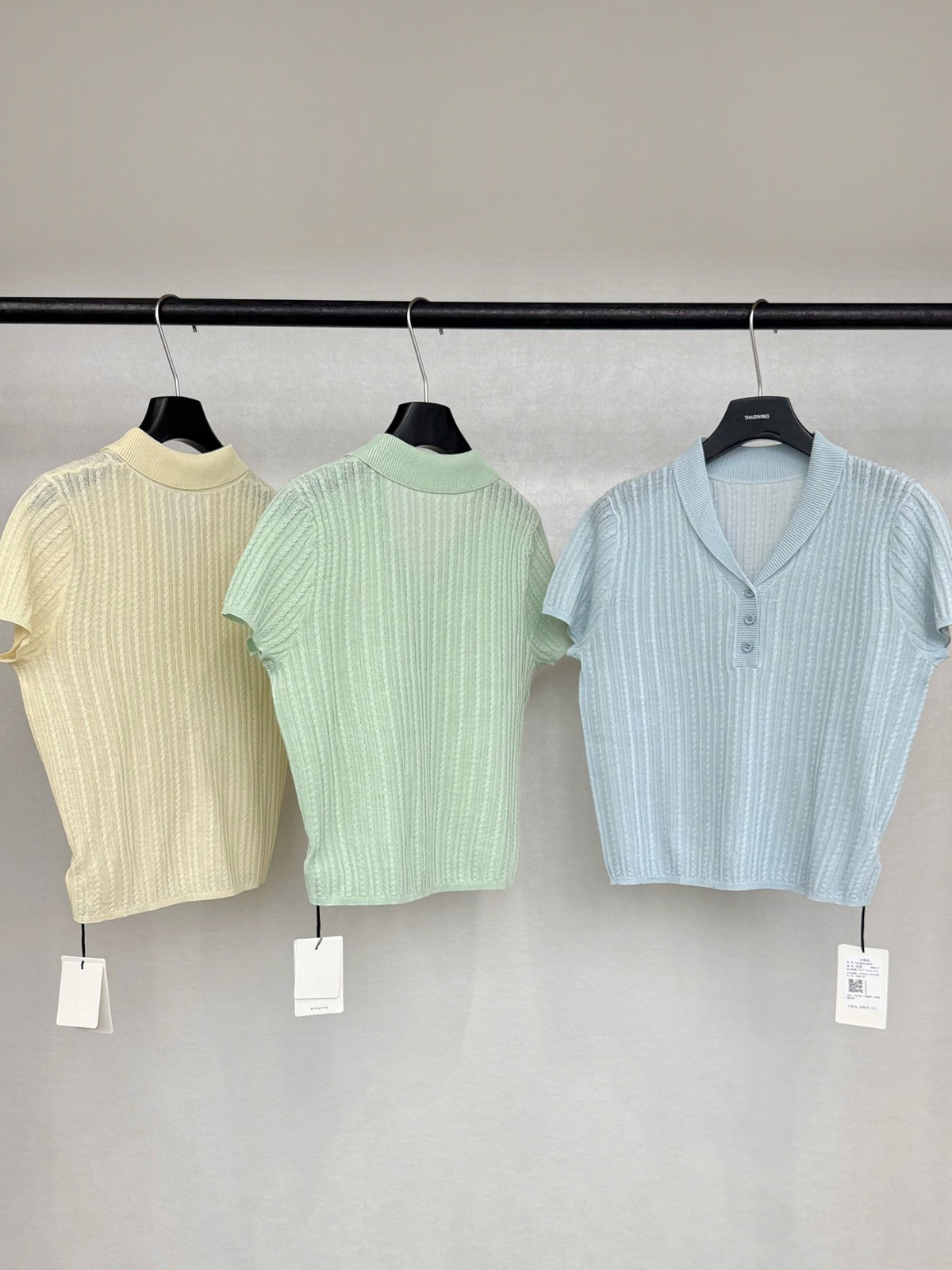 Comfortable and breathable short-sleeved half-open chest top 26690 - 图片 4